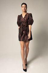 Power Bordeaux Red Wrap Dress – Elegant Women’s Dress