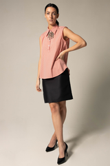 Luxe Straight Mini Skirt in Black – Women’s Chic Mini Skirt