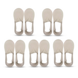 Anyfootwear 5 Pairs Size 5-11 Fashion No Show Thin Invisible Solid Grey Sock High-quality Breathable Ankle length For Men Woman Foot Accessories