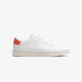 Men's Lace Up | White-Flame Red