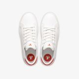 Men's Lace Up | White-Flame Red