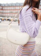 Shoulder Bag Saula Cuir Ecru