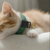 Anypet Large Hunter Green Cat Collar with Safety Buckle, Bell & Durable Adjustable Strap – Stylish Comfortable Pet Accessory for Cats