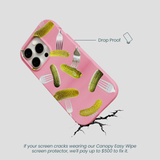 Bubblegum Pink Pickle Party iPhone 15 Pro Case