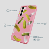 Bubblegum Pink Pickle Party Samsung Galaxy S24+(Plus) Case