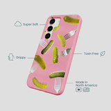 Bubblegum Pink Pickle Party Samsung Galaxy S24 Case
