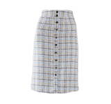 Luxe Plaid Tweed Pencil Skirt – Women’s Chic Tweed Skirt