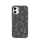 Black Play Sketch iPhone 16 Plus Case
