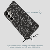 Black Play Sketch Samsung Galaxy S25 Ultra Case