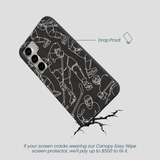 Black Play Sketch Samsung Galaxy S25 Case