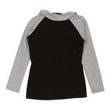 Love Moschino Graphic Long Sleeve Top - Medium Black Cotton Blend