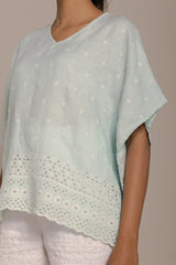 Popsicles & Carousels Mint Kaftan Top