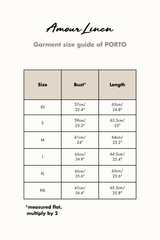 Porto oversized linen top in Cream