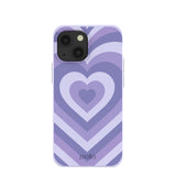 Lavender Power Hearts iPhone 13 Mini Case