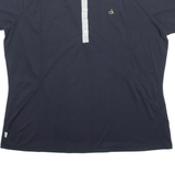CALVIN KLEIN Golf Womens Polo Shirt Black Nylon UK 16