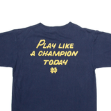 MAJESTIC Notre Dame Football Mens Football Shirt T-Shirt Blue XL