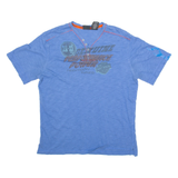 HARLEY DAVIDSON Mens Biker T-Shirt Blue L