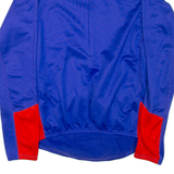 PERFORMANCE Cycling Mens Jersey Blue Long Sleeve 1/2 Zip L