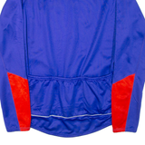 PERFORMANCE Cycling Mens Jersey Blue Long Sleeve 1/2 Zip L