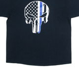 Punisher Skull Mens T-Shirt Blue XL