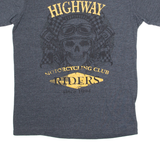 IDENTIC Devil's Highway Mens Biker T-Shirt Grey M