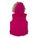 DIESEL Womens Puffer Gilet Pink Hooded S