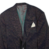 Mens Blazer Jacket Blue Viscose XL