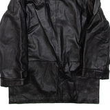 Womens Blazer Jacket Black Leather L