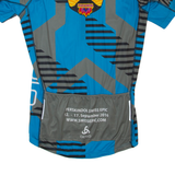 ODLO Cycling Mens Jersey Blue 1/2 Zip L