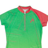 AL. BRIGHT Cycling Mens Jersey Green 1/2 Zip M