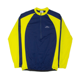 BIKEPULS Cycling Full Zip Mens Jersey Blue Long Sleeve 1/2 Zip XL