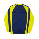 BIKEPULS Cycling Full Zip Mens Jersey Blue Long Sleeve 1/2 Zip XL