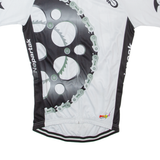 MOUNTAIN PEAK Cycling Full Zip Mens Jersey White L