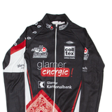 TZAMO Cycling Full Zip Mens Jersey Black Long Sleeve XS