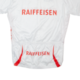 TEKER Cycling Full Zip Mens Jersey White M