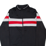 Cycling Full Zip Mens Jersey Black Long Sleeve M