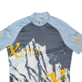 GONZO Cycling Mens Jersey Grey 1/2 Zip L