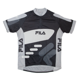 FILA Cycling Mens Jersey Black 1/2 Zip XL