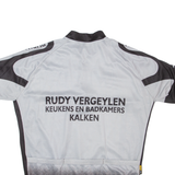 RUDY VERGEYLEN Cycling Mens Jersey Grey 1/4 Zip L