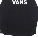 VANS Classic Fit Mens T-Shirt Black Long Sleeve Crew Neck S