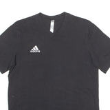 ADIDAS Mens T-Shirt Black V-Neck M