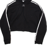 ADIDAS Cropped Womens Black Hoodie UK 8