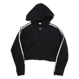 ADIDAS Cropped Womens Black Hoodie UK 8
