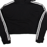 ADIDAS Cropped Womens Black Hoodie UK 8