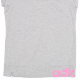ADIDAS Womens T-Shirt Grey UK 10