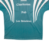 ADIDAS Charleston Pub Mens T-Shirt Green V-Neck L