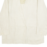 Womens Blazer Jacket Beige Gingham L