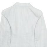 Womens Blazer Jacket Grey Striped M