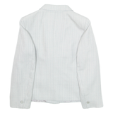 Womens Blazer Jacket Grey Striped M