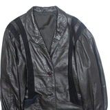 Mens Jacket Black Faux Leather XL